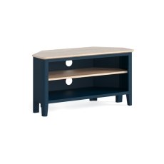 Marlow Oak Painted Navy Blue Corner TV Unit