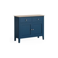 Marlow Oak Painted Navy Blue 2 Door Small Sideboard