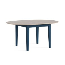 Marlow Oak Painted Navy Blue Round Extending Dining Table