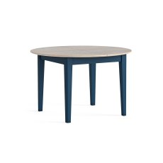 Marlow Oak Painted Navy Blue Round Extending Dining Table