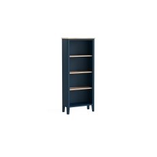 Marlow Oak Painted Navy Blue Slim Bookcase