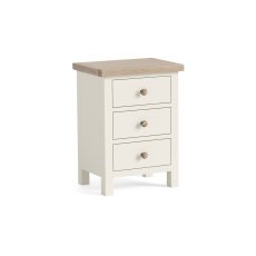 Modern Country Painted Oak Coconut White Bedside Table