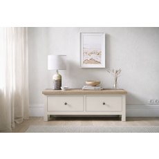 Modern Country Painted Oak Coconut White Large 2 Drawer Blanket Box Bench Modern Country Painted Oak Coconut White Large 2 Drawer Blanket Box Bench