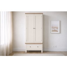 Modern Country Painted Oak Coconut White Gents Wardrobe Modern Country Painted Oak Coconut White Gents Wardrobe