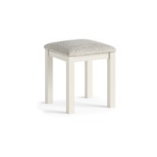 Modern Country Painted Oak Coconut White Dressing Table Stool