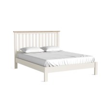 Modern Country Painted Oak Coconut White Bed Frame