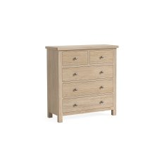 Modern Country Oak 2 Over 3 Chest of Drawers