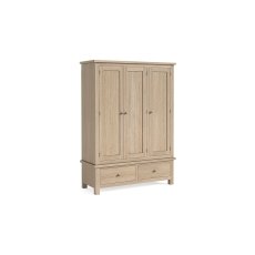 Modern Country Oak Triple Wardrobe