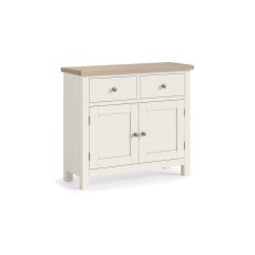 Modern Country Painted Oak Coconut White Medium Sideboard