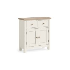 Modern Country Painted Oak Coconut White Small Sideboard