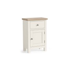 Modern Country Painted Oak Coconut White Telephone Cupboard