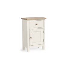 Modern Country Painted Oak Coconut White Telephone Cupboard