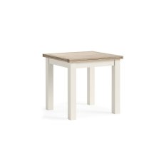 Modern Country Painted Oak Coconut White Flip-Top Dining Table