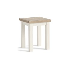 Modern Country Painted Oak Coconut White Lamp Table