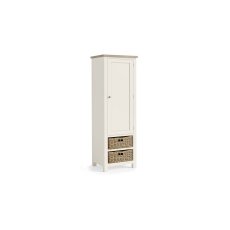 Modern Country Painted Oak Coconut White Larder Unit
