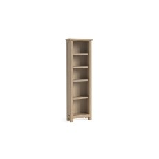 Modern Country Oak Slim Bookcase