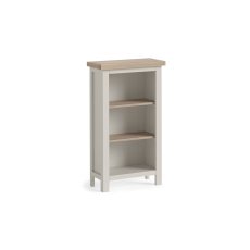 Modern Country Painted Oak Stone Grey Mini Bookcase