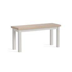 Modern Country Painted Oak Stone Grey Dining Bench
