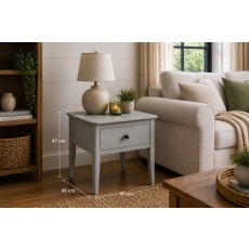 Stowe Painted Grey Lamp Table