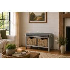 Stowe Painted Grey Storage Bench