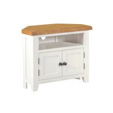 Cotswold White Corner TV Stand