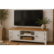Cotswold White Large TV Stand 120cm Wide