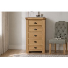 Normandy Chunky Country Oak Tallboy Chest of Drawers Normandy Chunky Country Oak Tallboy Chest of Drawers