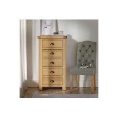 Normandy Chunky Country Oak Tallboy Chest of Drawers