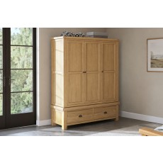 Normandy Chunky Country Oak Triple Wardrobe Normandy Chunky Country Oak Triple Wardrobe