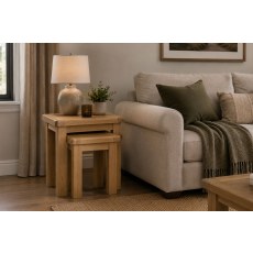 Normandy Chunky Country Oak Nest of Tables Normandy Chunky Country Oak Nest of Tables