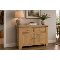 Normandy Chunky Country Oak Small Sideboard Normandy Chunky Country Oak Small Sideboard