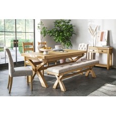 Normandy Chunky Country Oak Cross-Leg Extending Dining Table Normandy Chunky Country Oak Cross-Leg Extending Dining Table