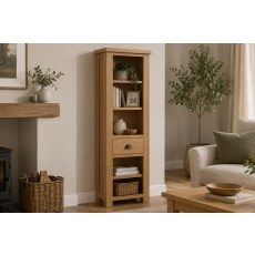 Normandy Chunky Country Oak Slim Bookcase Normandy Chunky Country Oak Slim Bookcase