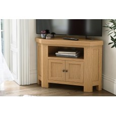 Normandy Chunky Country Oak Corner TV Unit Normandy Chunky Country Oak Corner TV Unit