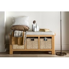 Normandy Chunky Country Oak Storage Bench Normandy Chunky Country Oak Storage Bench