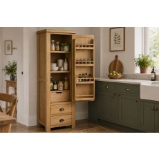 Normandy Chunky Country Oak Single Larder Unit Normandy Chunky Country Oak Single Larder Unit