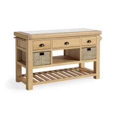 Normandy Chunky Country Oak Large Kitchen Island Unit Normandy Chunky Country Oak Large Kitchen Island Unit