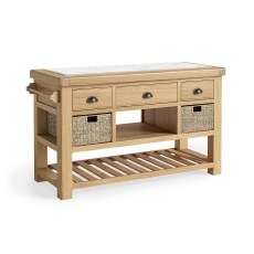 Normandy Chunky Country Oak Large Kitchen Island Unit Normandy Chunky Country Oak Large Kitchen Island Unit