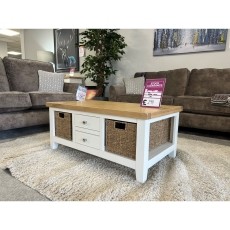 Ex-Display Redruth - Eton Painted Oak White Coffee Table Ex-Display Redruth - Eton Painted Oak White Coffee Table