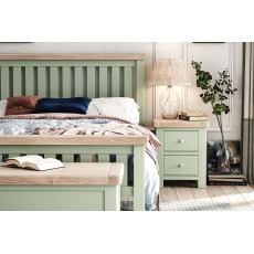 Salcombe Painted Oak Sage Green Bed Frame