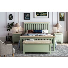 Salcombe Painted Oak Sage Green Bed Frame Salcombe Painted Oak Sage Green Bed Frame