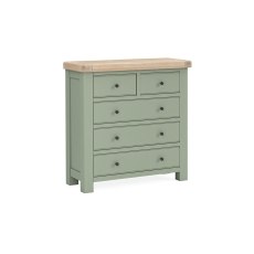 Salcombe Painted Oak Sage Green 2 Over 3 Chest of Drawers