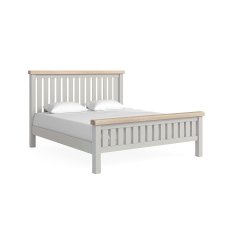 Salcombe Painted Oak Stone Grey Bed Frame