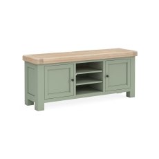 Salcombe Painted Oak Sage Green 140cm TV Unit