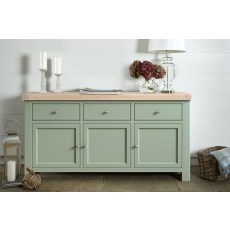 Salcombe Painted Oak Sage Green Large Sideboard Salcombe Painted Oak Sage Green Large Sideboard