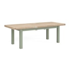 Salcombe Painted Oak Sage Green Large Extending Dining Table