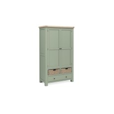 Salcombe Painted Oak Sage Green Larder Unit