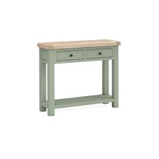 Salcombe Painted Oak Sage Green Console Table