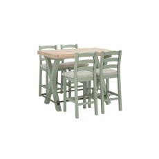 Salcombe Painted Oak Sage Green Bar Stool