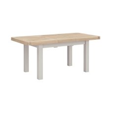 Salcombe Painted Oak Stone Grey Small Extending Dining Table
